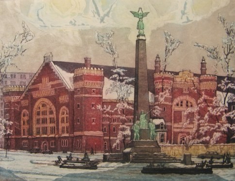 Armouries, University Ave. Toronto, 5 x 6.5 aquatint ed. 1/75